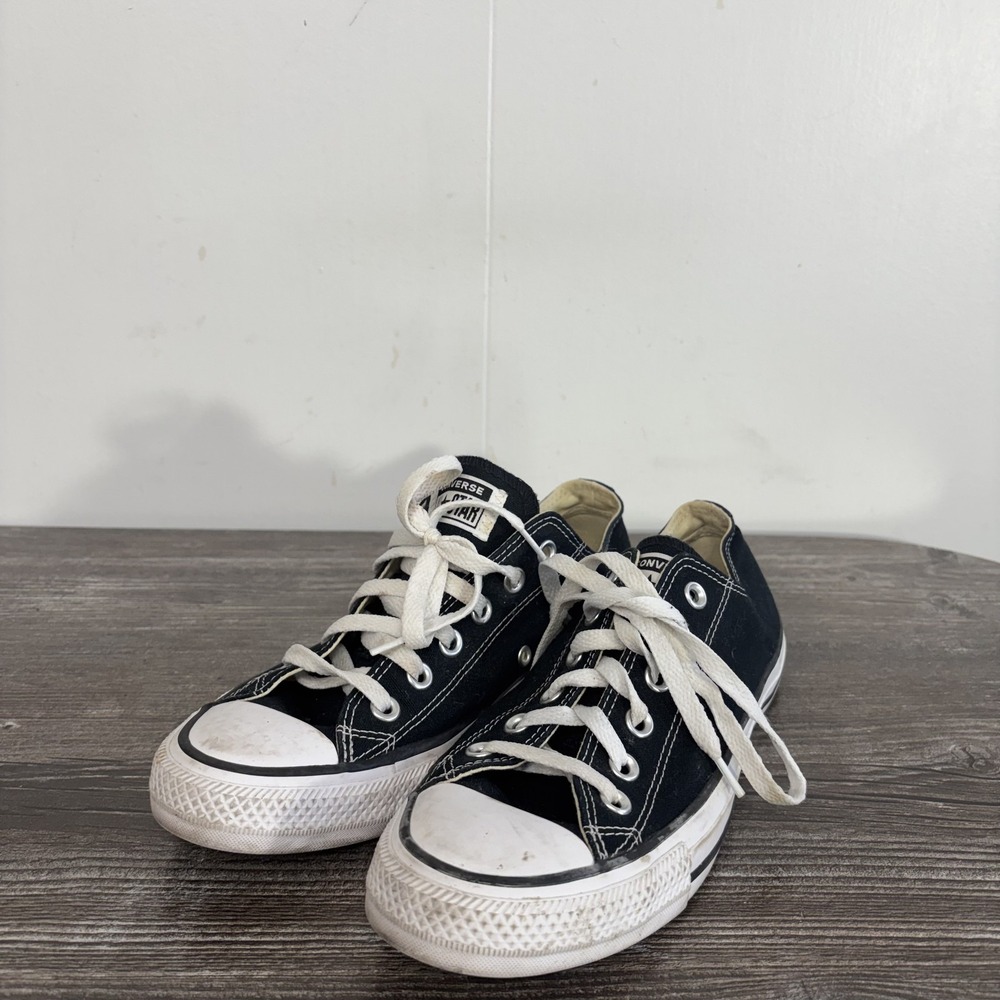 Converse Chuck Taylor All Star Shoes Mens 6 Womens 8 Black Canvas Low Top